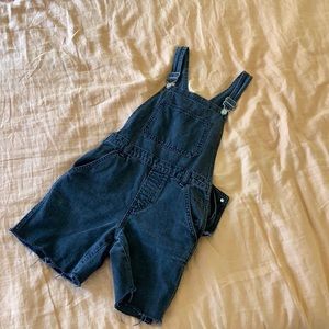Adorable Dark Denim short Overalls